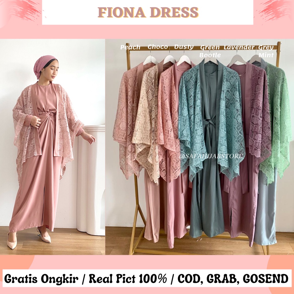 FIONA DRESS / DRESS KONDANGAN / SERAGAMAN / BUSUI FRIENDLY