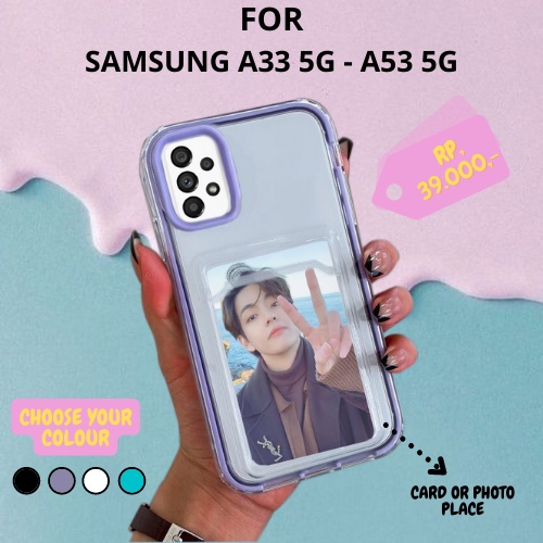 BUMPER case Samsung Galaxy A33 A53 5G softcase casing cover camera case photocard tpu slim macaron b