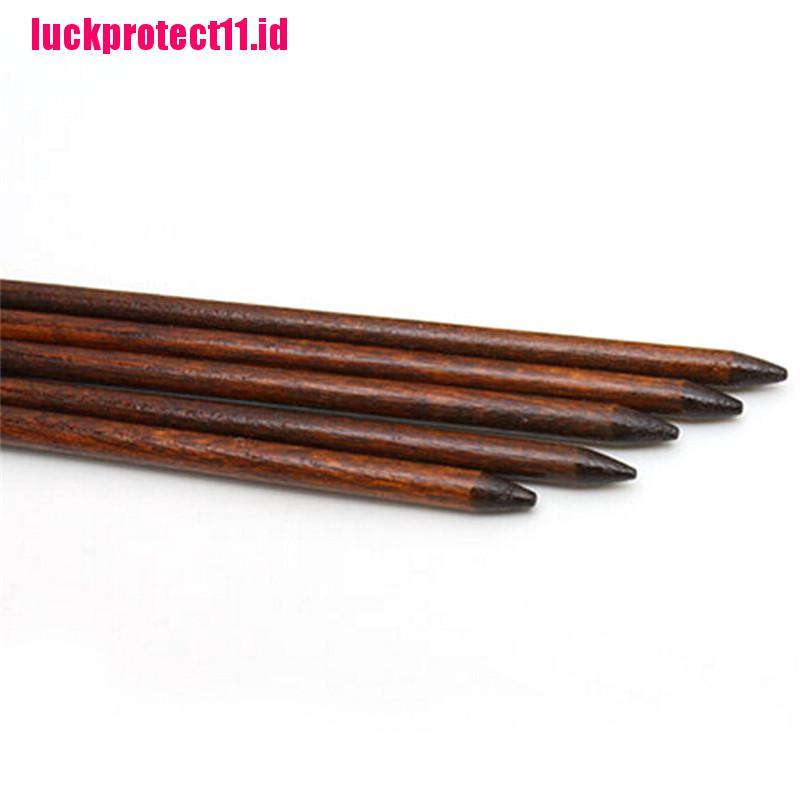 (LUCK) 10pcs / Set Tusuk Konde Kayu Ebony Motif Ukiran Tradisional Gaya Retro Untuk Wanita