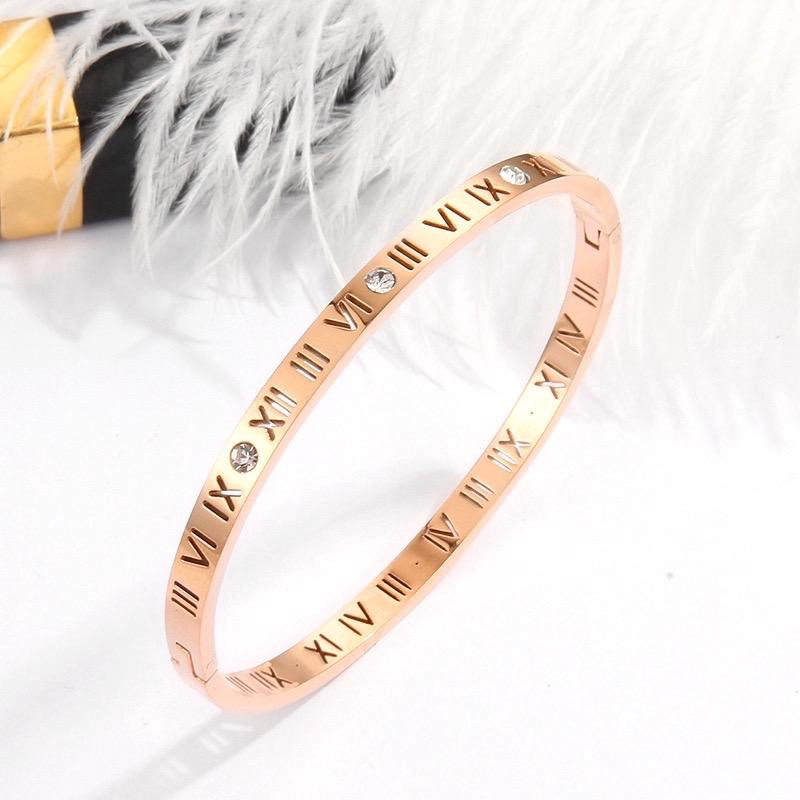 SALE Gelang Bracelet Romawi Wanita Aksesoris Titanium Korea Cocok Hadiah GK062