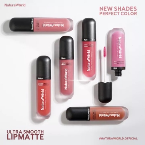 Lipstik Natura World Ultra Smooth Lip Matte - 1 BOX isi 6 Varian