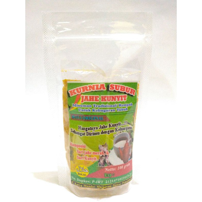 

serbuk sari jahe kunyit 100 gram