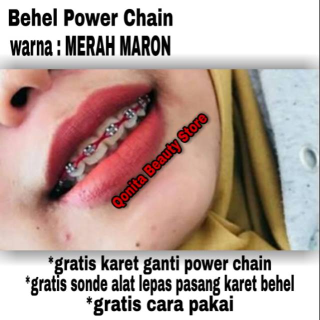 [BISA COD] BEHEL POWER CHAIN LEPAS PASANG MURAH MERAH MARON UNTUK CEWEK COWOK ATAS ATAU BAWAH SAJA