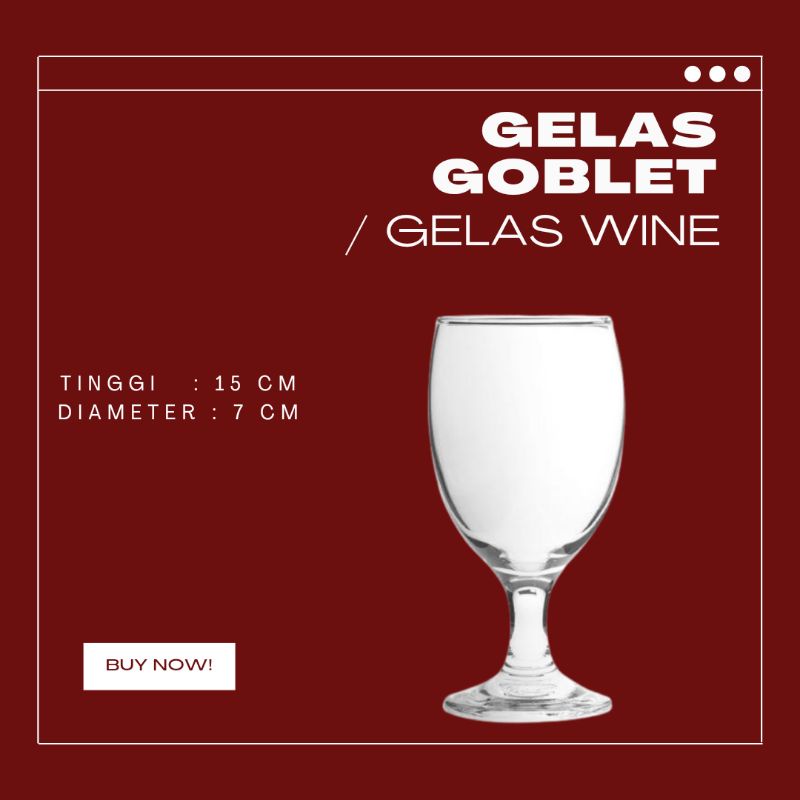 Jual Gelas Goblet Gelas Wine Gelas Hotel Shopee Indonesia 7125