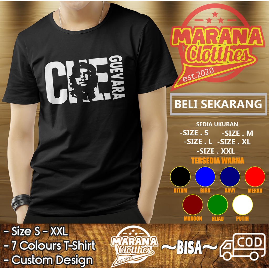 Kaos Che Guevara Cheguevara Siluet Baju Musik