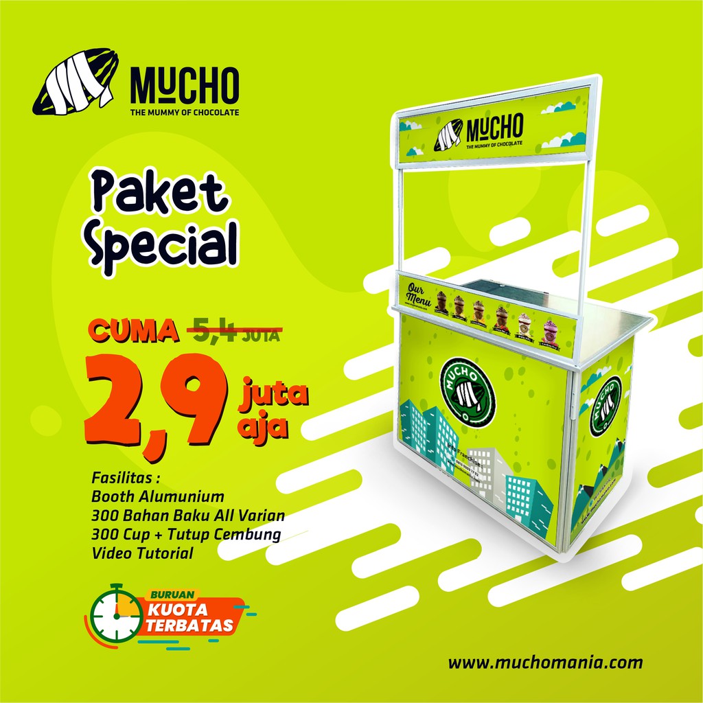 

PROMO! Franchise Minuman Cokelat Murah Mucho Paket Spesial