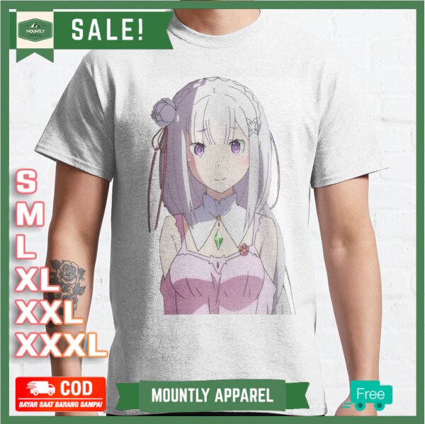 Kaos Baju Emilia Re:Zero Premium T-Shirt