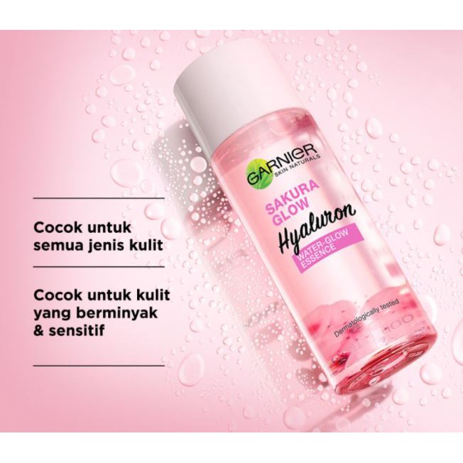 ☘️Yuri Kosmetik☘️ Garnier Sakura Hyaluron Water Glow Essence 100ml - Melembabkan Kulit dari Dalam / BANTING HARGA !