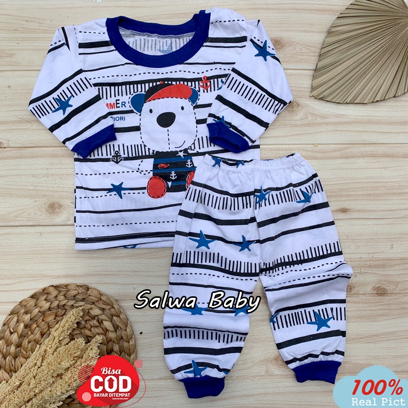 Setelan Baju Bayi Lengan Pajang Usia 5-12 Bulan Almeerababy