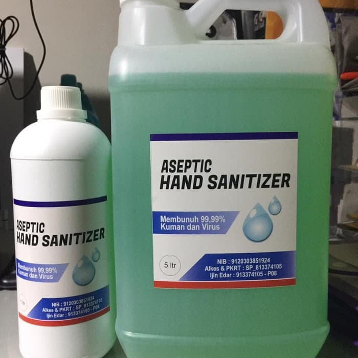 Hand Sanitizer Aseptic Cair 1 Liter | sanitiser | antiseptik