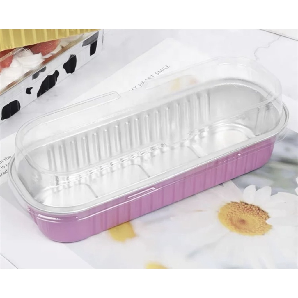 Tray aluminium foil motif dan warna lucu untuk macaroni pasta pudding kue bake oven tray makanan