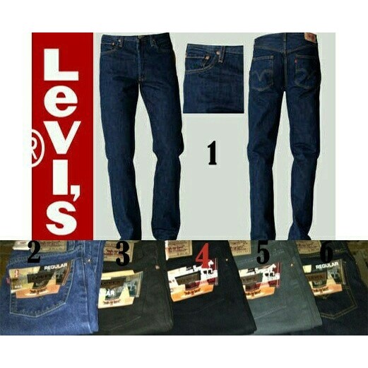 Asli original nyaman CELANA LEVIS STANDAR / LEVIS REGULAR / JEANS / DENIM / BIG SIZE adem