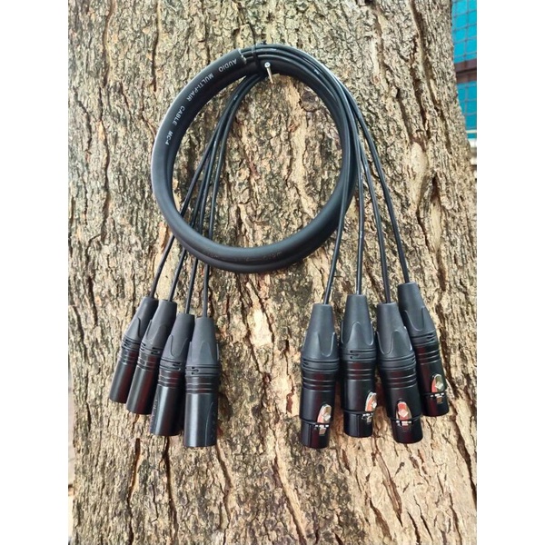 Snake Kabel 4 Channel 8m + Konektor nya Jack Male Female Geisler