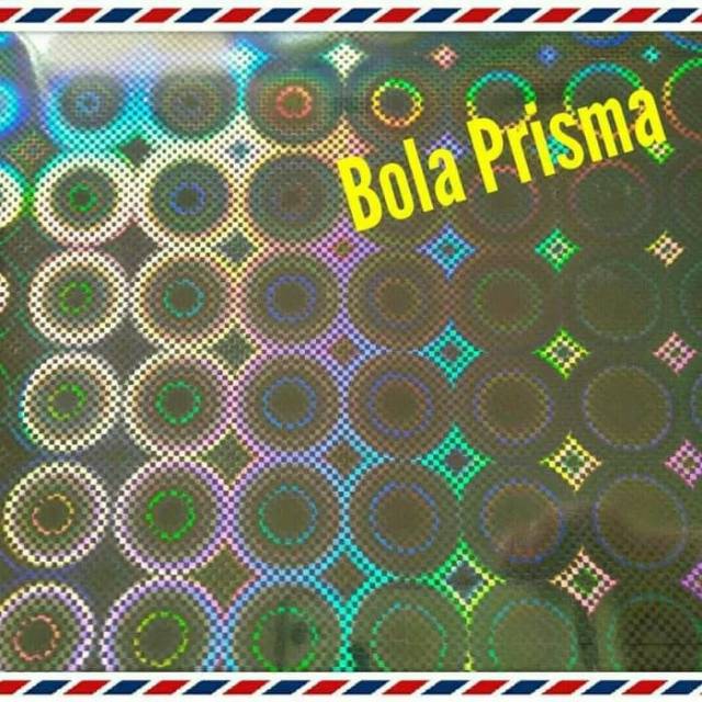 

Stiker hologram 3D bola prisma