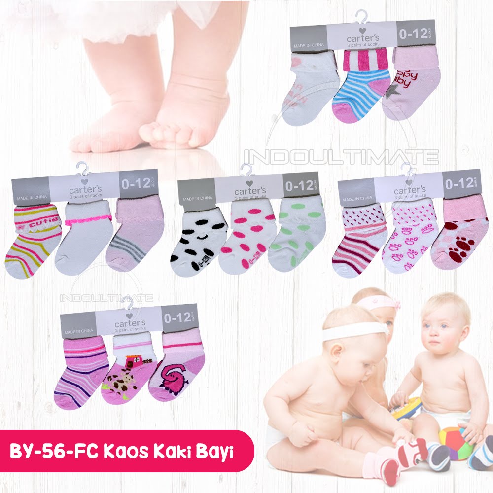 Kaos Kaki Bayi Baru Lahir 3Pcs Kaos Kaki Bayi Laki laki Perempuan Kaos Kaki Bayi Baru Lahir Kaos kaki Bayi Karakter Alas Kaki Bayi Sepatu Bayi Foot Cover Baby Socks BY-56-FC