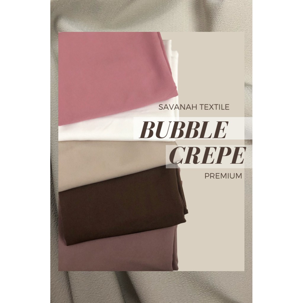 1 meter Kain Mini Bubble Crepe PREMIUM/ MINI Bubble Pop Crepe