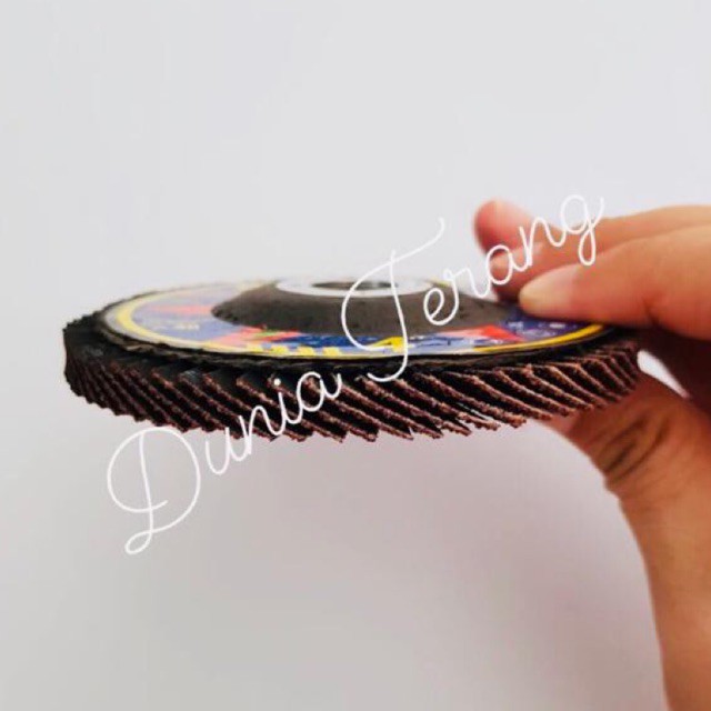 Flap Disc MOLLAR 40 60 80 100 120 150 180 220 240 - Amplas Tumpuk 100x16mm Amplas Gerinda Flap Disk