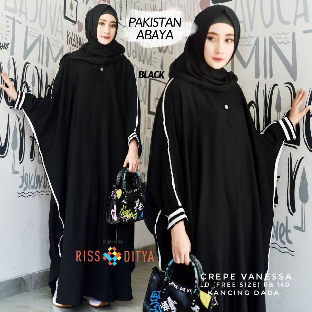 New Abaya Gamis Maxi Dress Arab Saudi Bordir Zephy Turki 