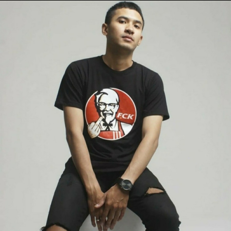 KAOS BAJU PRIA WANITA FCK KAOS PLESETAN LUCU KFC DISTRO COMBED 30S/COD