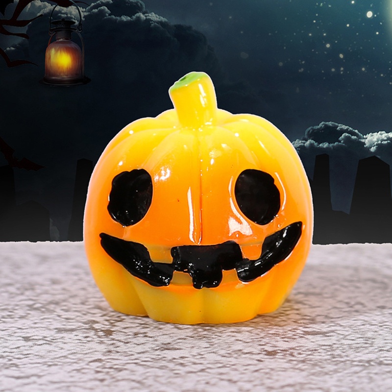 Zzz Patung Labu Hantu Halloween Bahan Resin Untuk Dekorasi Micro Landscape
