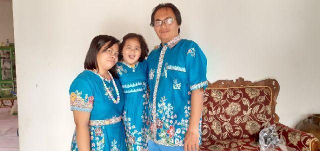 Batik Couple 240 Sarimbit Pasangan Wanita Maxi Dress Star Katun Seragam Keluarga