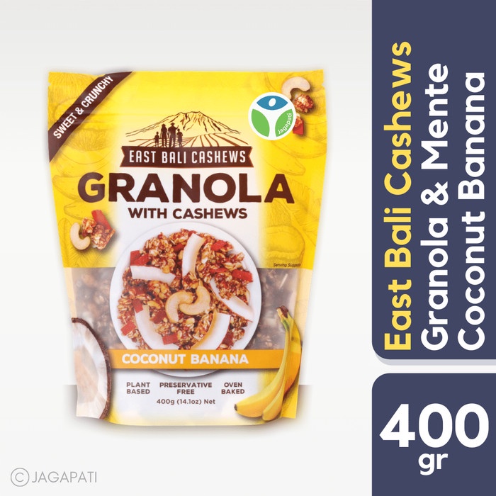 

Jual East Bali Cashew Granola Coconut Banana 400 Gram