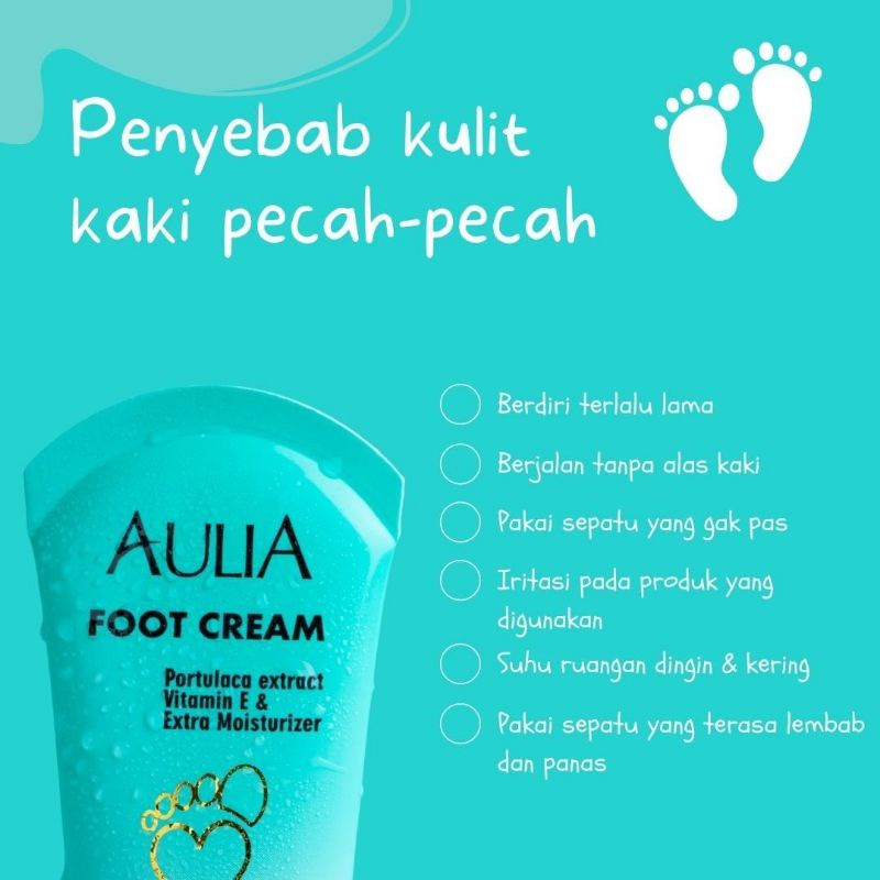 𝐑𝐀𝐃𝐘𝐒𝐀 - AULIA Foot Cream ( Perawatan Kaki + Vitamin E &amp; Moisturizing )