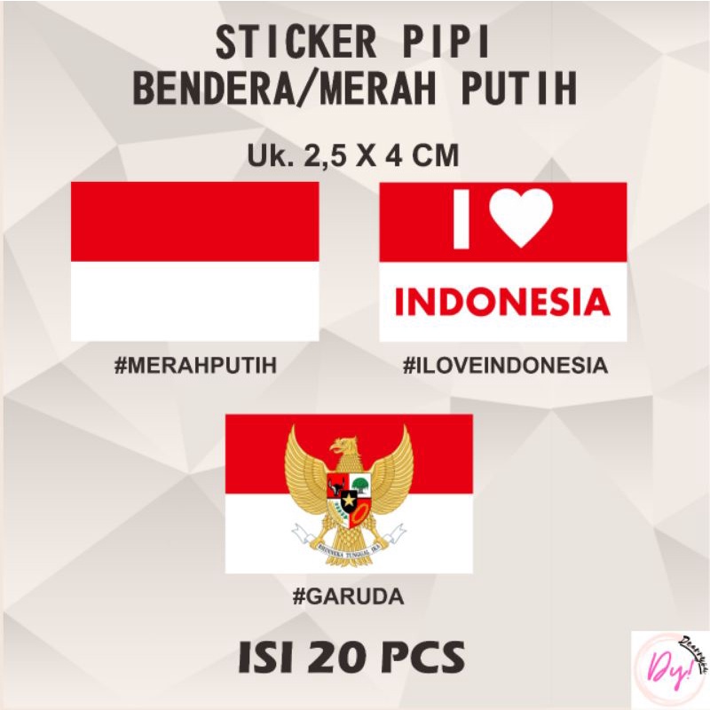 Sticker Pipi Merah Putih / Sticker Bendera