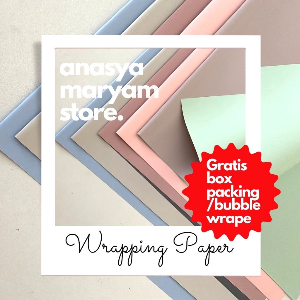 Kertas Chellopane Wrapping Paper 2 warna/ Kerta Buket Premium Murah