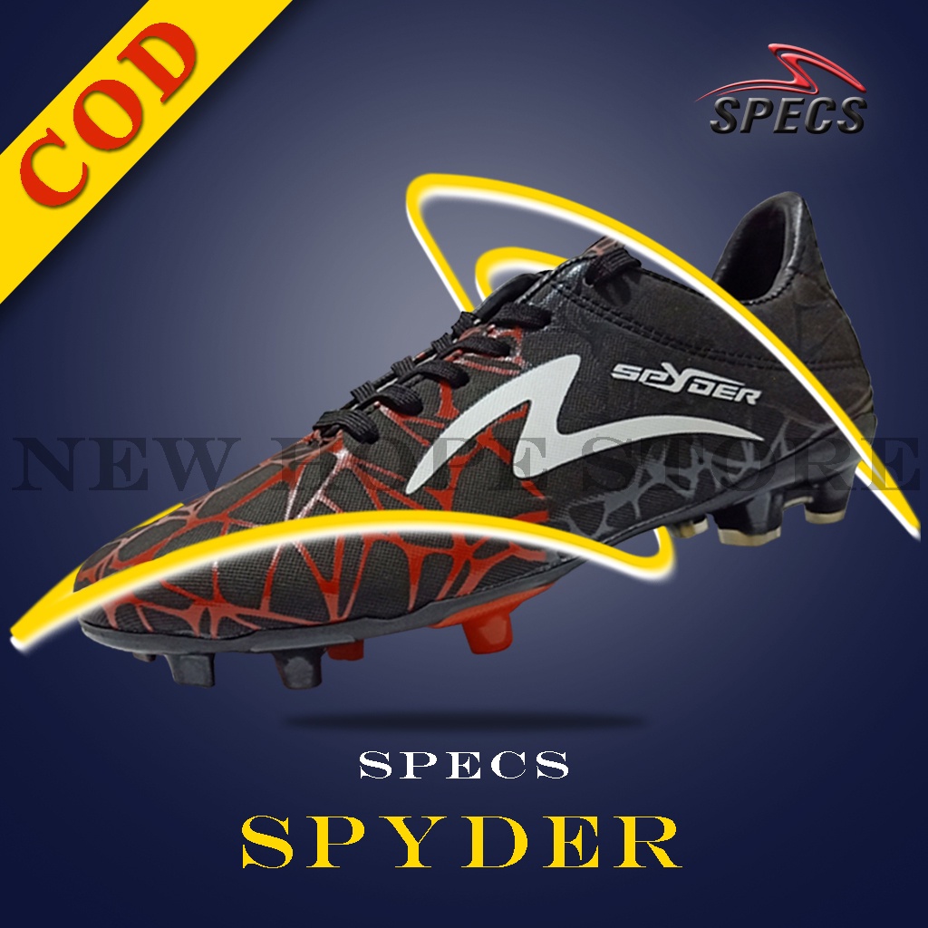 Sepatu Sepak Bola Specs Accelerator Spyder Hitam Merah Grade Original 100% Sepatu Sepak Bola Murah