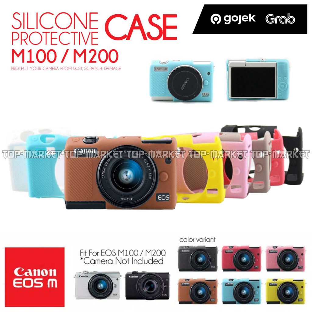 Silicone Canon EOS M100 / M200 Silikon Case Sarung Silicon Kamera Mirrorless