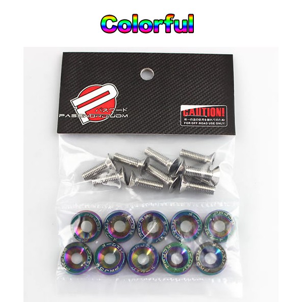 10 PCS M6x20 Styling Mobil Universal Modifikasi Stiker Stiker Kata Sandi JDM  Car Styling Universal