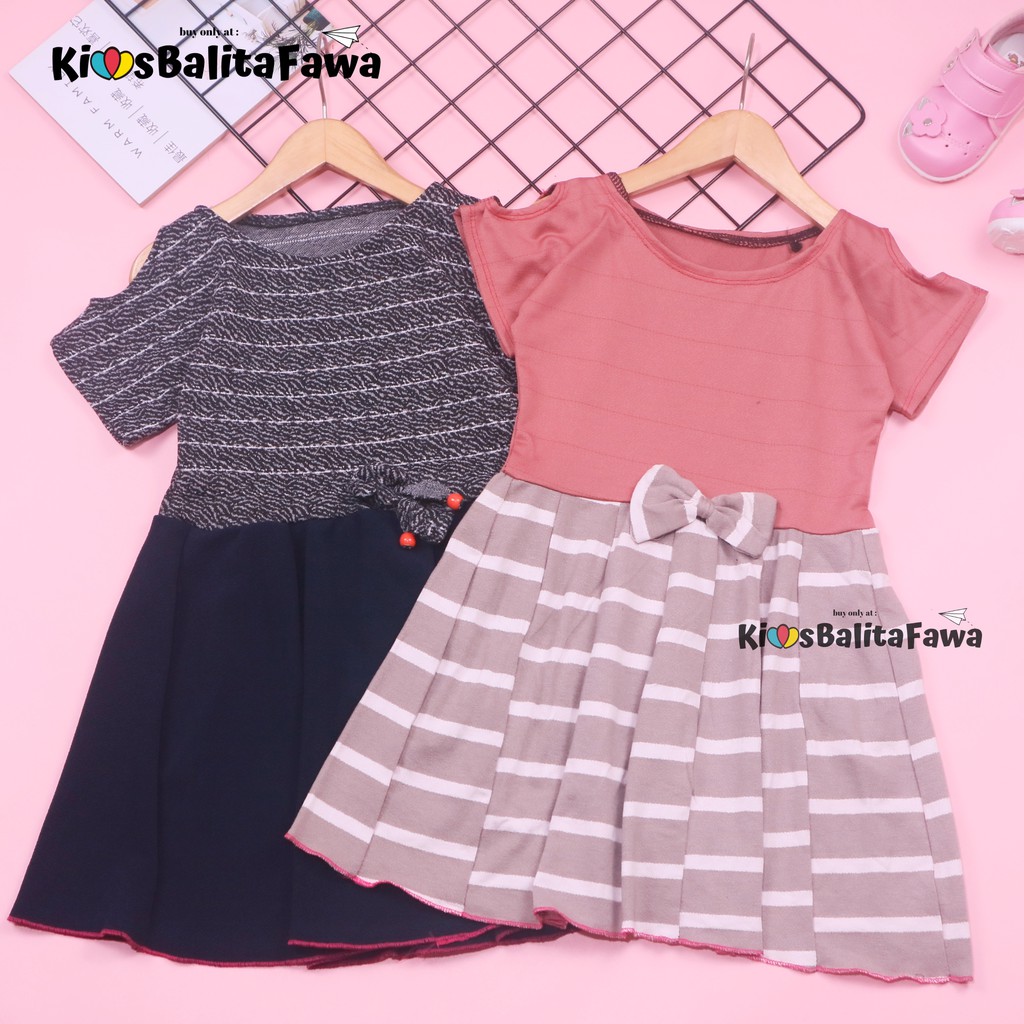 Dress Sabrina Pita 2-7 Tahun / Dres Anak Perempuan Murah Baju Cewek Dres Lengan Balita Pesta Fashion