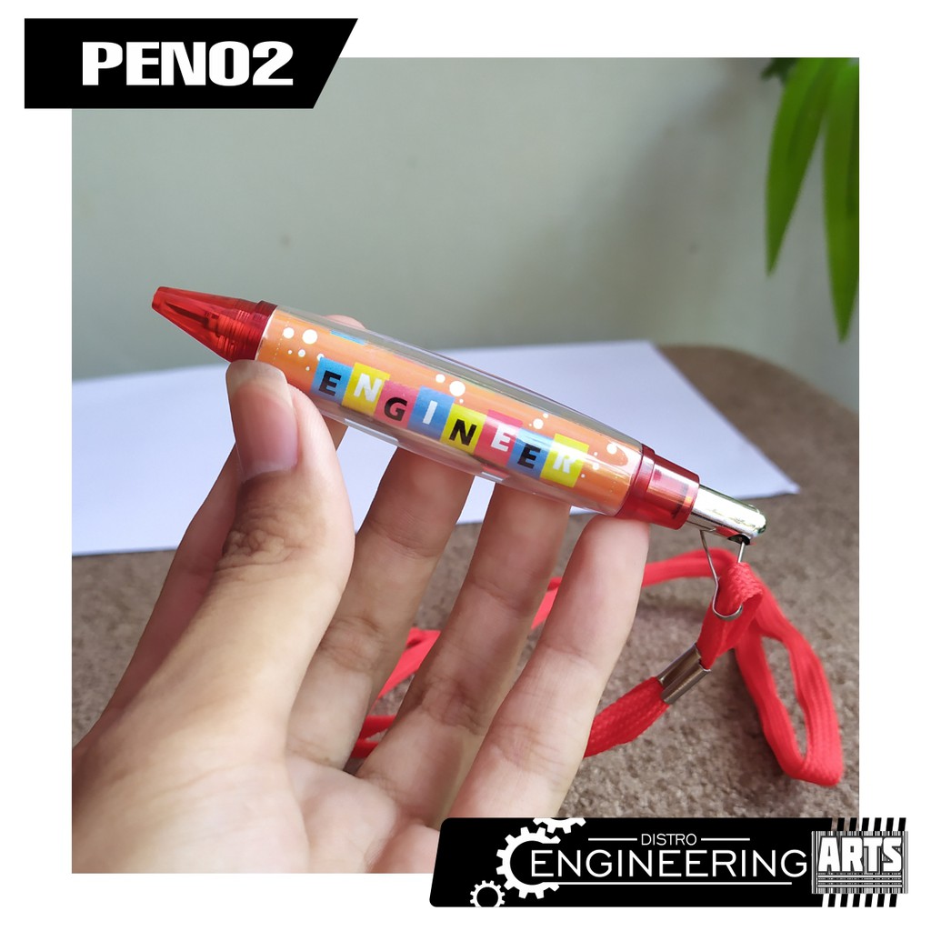 

Souvernir Pulpen Kalung Merah Sticker Mechanical engineer - PEN02