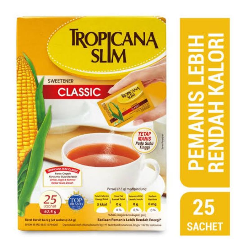 Tropicana Slim Classic Box isi 25 Sachet Sweetener