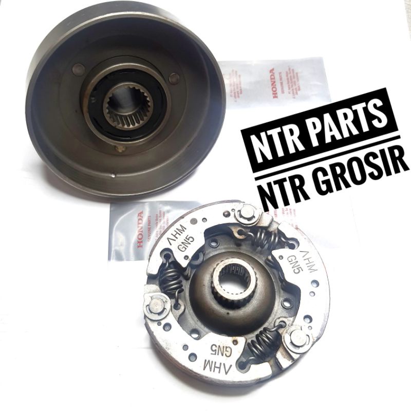 mangkok ganda plus kampas ganda otomatis assy GN5 supra x grand revo lama legenda ori AHM