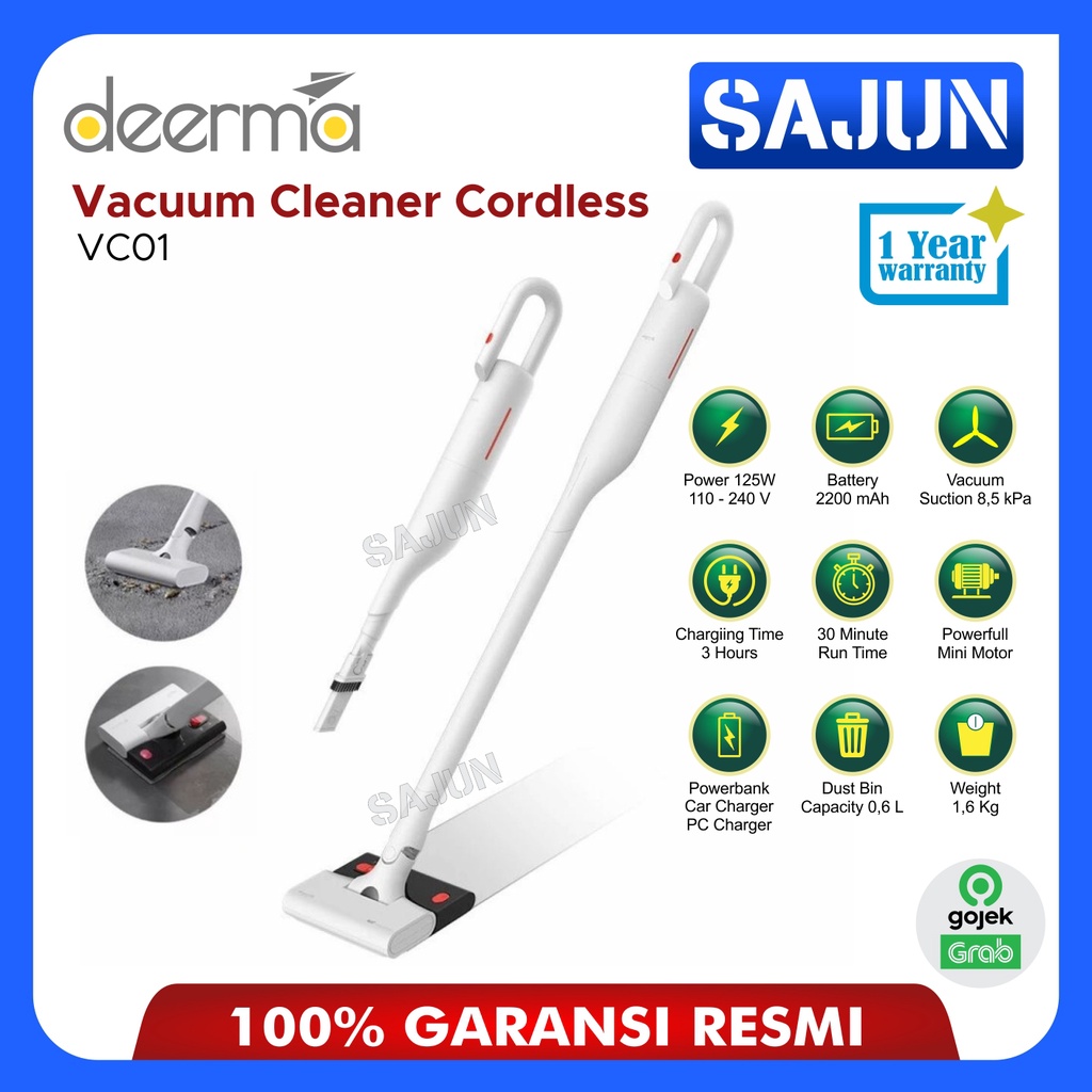 Deerma VC01 Handheld Cordless Vacuum Cleaner Penyedot Debu Wireless
