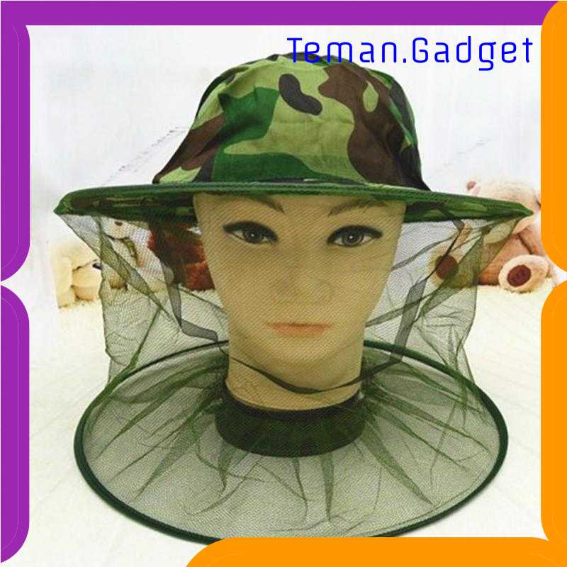 TG - HFD KLV Topi Mancing Jaring Camouflage Anti Nyamuk Lebah