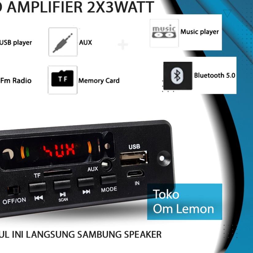 ◌ modul mp3 bluetooth 5V-12V stereo 2x3watt 029BT ☏
