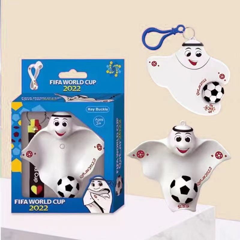 Gantungan Kunci Desain Maskot Piala Dunia 2022 Dengan Lampu Luminous