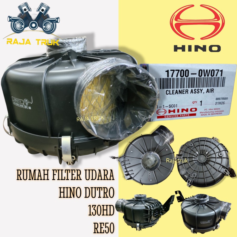 RUMAH FILTER UDARA ASSY HINO DUTRO 130HD TRANS RE50 17700-0W071 ASLI