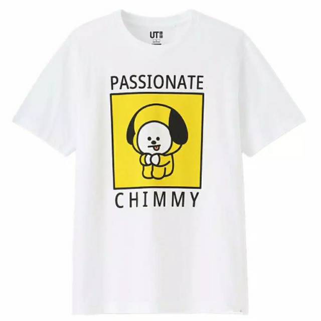 Kaos T-Shirt Katun Lengan Pendek Gaya Kpop BTS bt21 Uniqlo Same Round Neck untuk Unisex