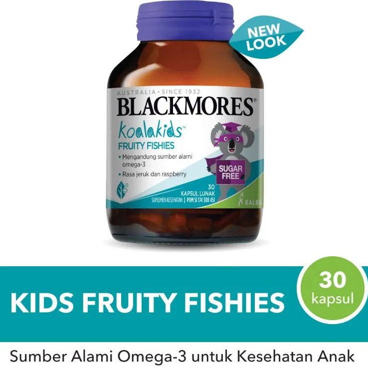 Blackmores Kids Kid Koala Study Buddy / Fruity Fishies Fish 30Tablets - BPOM Kalbe