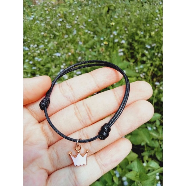 WA110 Gelang Charm Crown Bestie Persahabatan by Wynter Craft