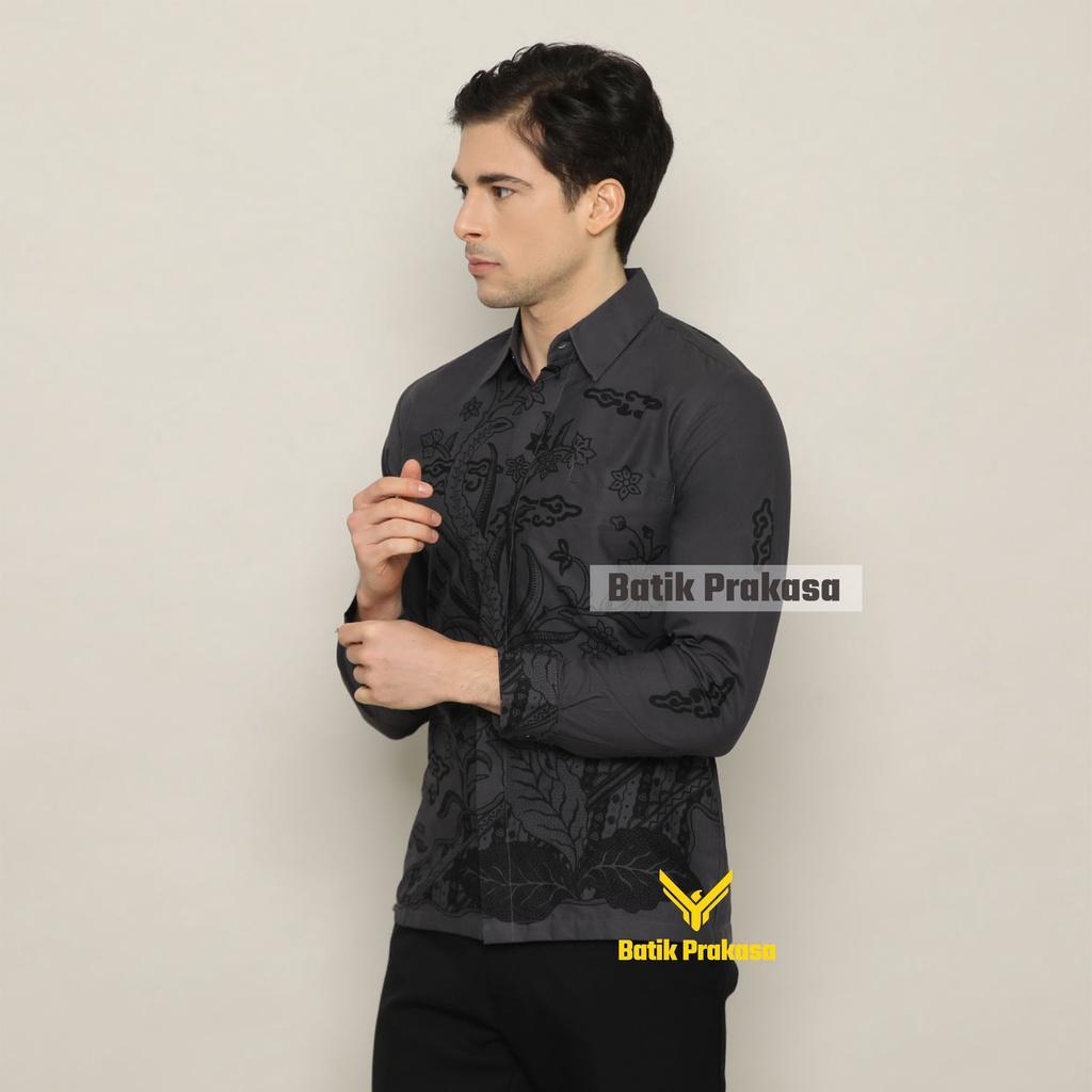 Kemeja Batik Prakasa Motif Jagadita Slimfit Lengan Panjang Batik Solo