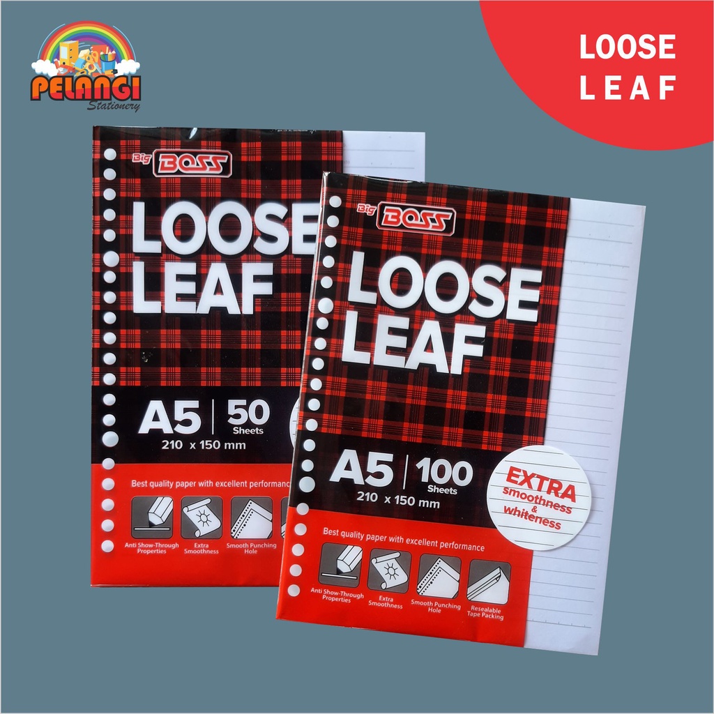 

Loose Leaf ukuran A5 isi 50&100