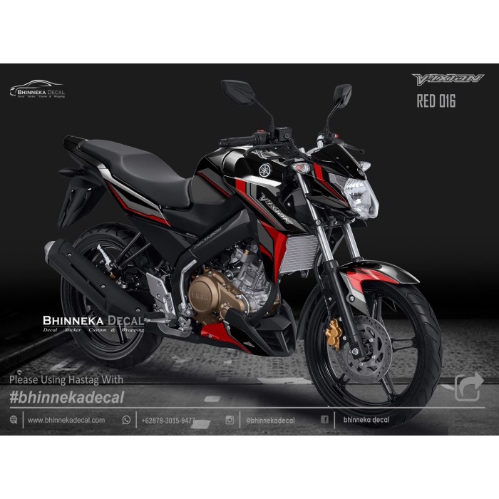 DECAL STICKER VIXION NVA GRAFIS RED-004
