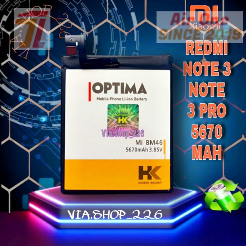 AirOne BM 46 BM46 BATERAI XIAOMI NOTE 3 REDMI NOTE 3PRO DOUBLE POWER ORIGINAL HK BATTERY BATRE NOTE3