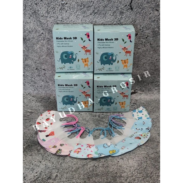 TALI WARNA - MASKER ANAK KIDS MASK DUCKBILL 3D 3PLY NEW TALI WARNA