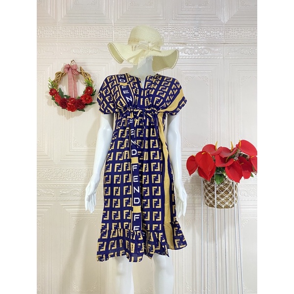 Daster ruffle serut / daster ruffle busui viral / daster serut rempel selutut-SweetYellow